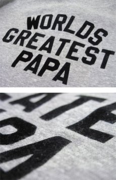 画像4: 1980's MILLER "WORLDS GREATEST PAPA" Crew Neck Sweat -made in USA-　Heather Grey　size M - L (表記 XL 46-48) (4)