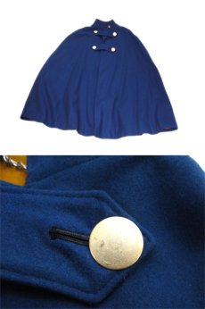 画像4: 1940's "BRUCKS" Melton Wool Cape　Blue / Mustard　size Free (4)