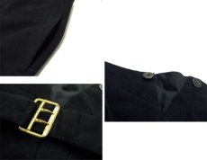 画像5: A) ~1940's Europe Wool Trousers with Suspenders Button　BLACK　size 29 ~ 31 inch (5)