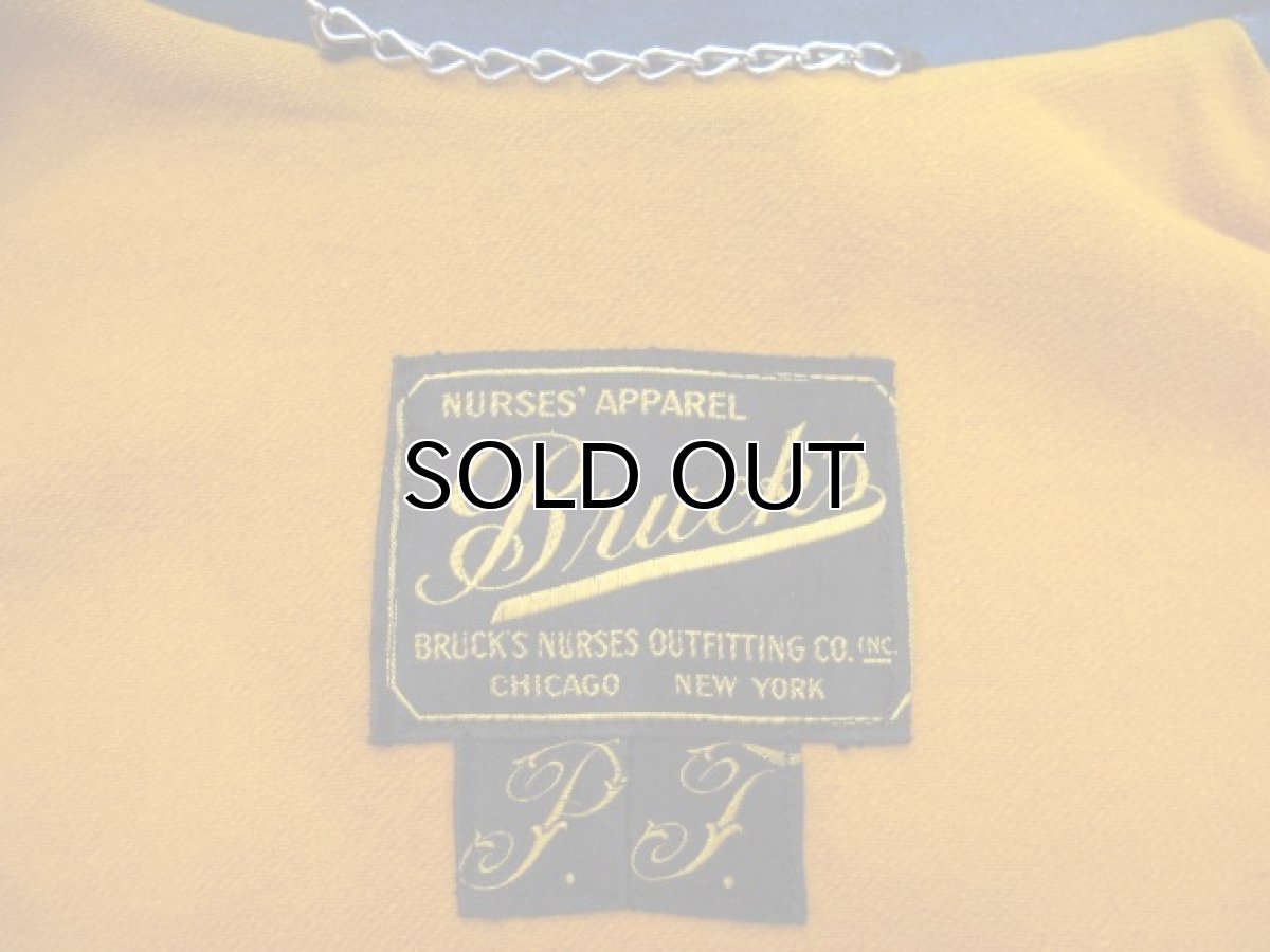 画像5: 1940's "BRUCKS" Melton Wool Cape　Blue / Mustard　size Free (5)