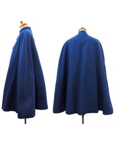 画像2: 1940's "BRUCKS" Melton Wool Cape　Blue / Mustard　size Free (2)