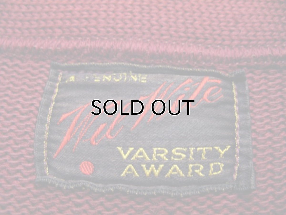 画像3: 1950's "WIL WITE" Lettered Cardigan　BURGUNDY　size S - M (表記 なし) (3)