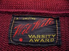 画像3: 1950's "WIL WITE" Lettered Cardigan　BURGUNDY　size S - M (表記 なし) (3)