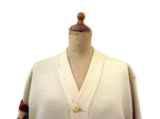 画像2: 1950's "Jack Frost Woolen Wear" Lettered Cardigan　Natural　size M - L (表記 不明) (2)