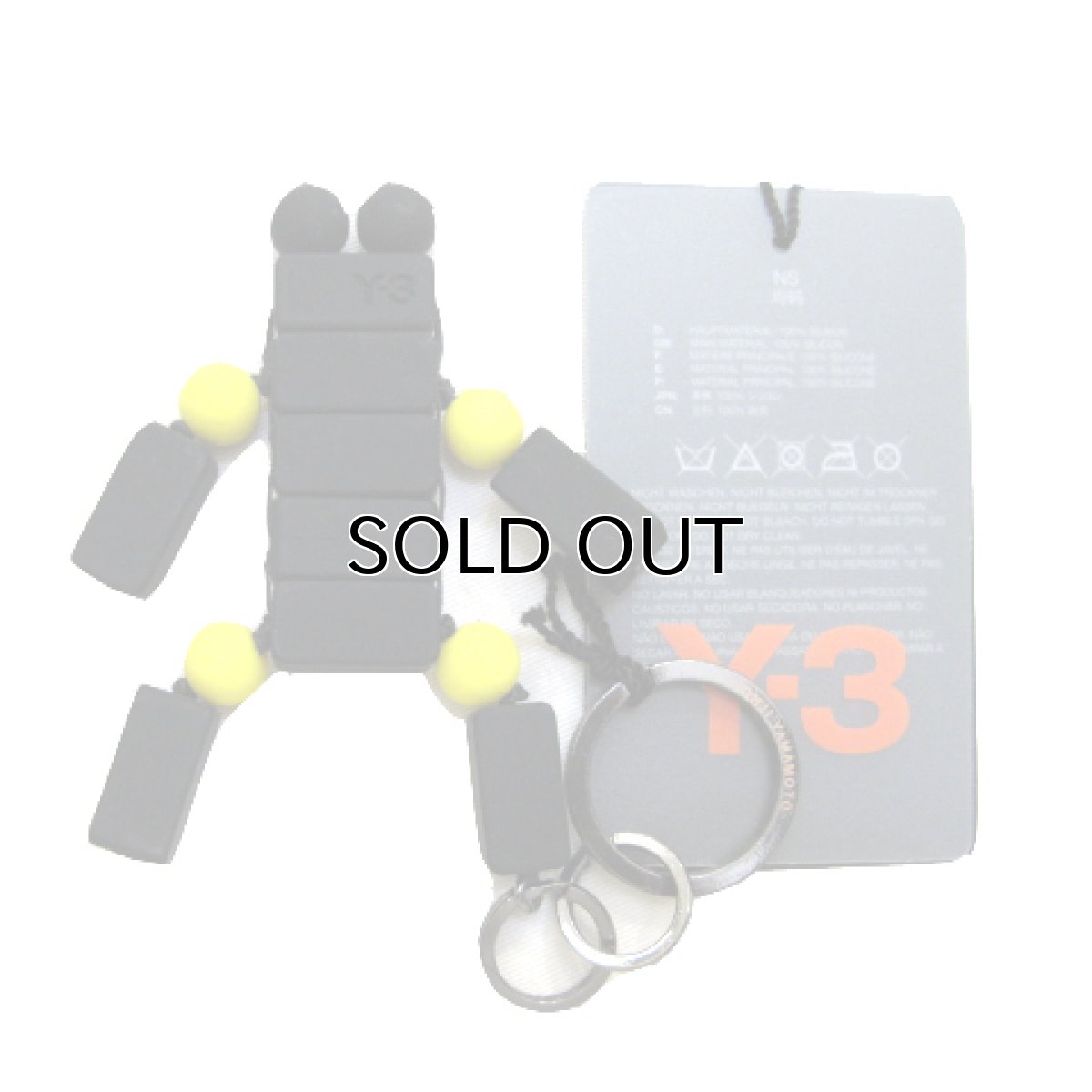 画像1: Y-3 YOHJI YAMAMOTO "Frog" Keychain　color : Black / Yellow (1)