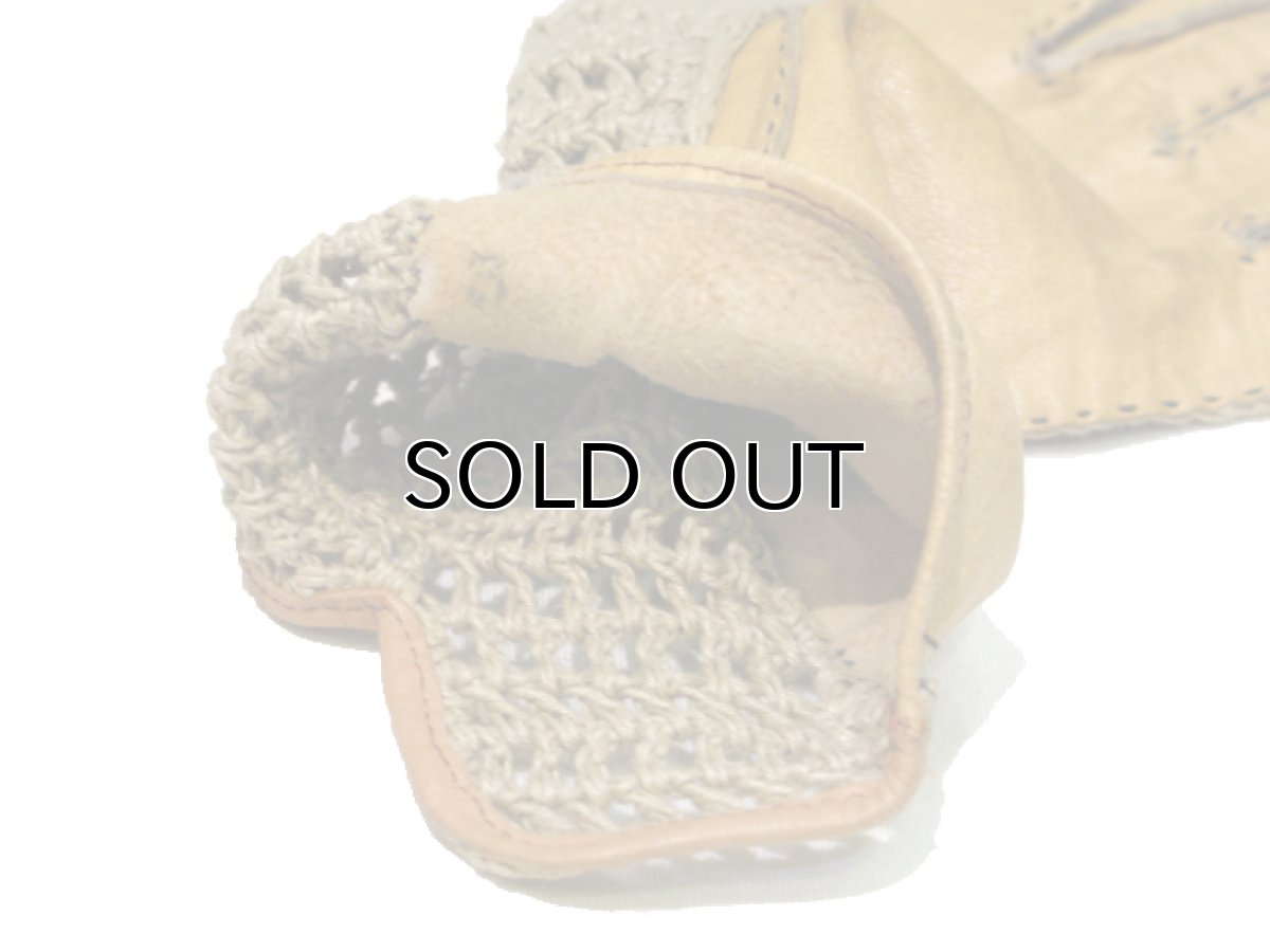 画像4: Leather / Cotton Knit Groves color : Yellow / Beige (4)