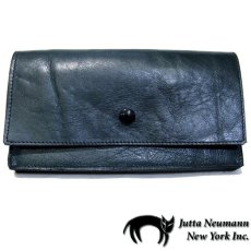 画像1: "JUTTA NEUMANN" Leather Wallet "the Waiter's Wallet"  color : Patagonia / Yellow 長財布 (1)