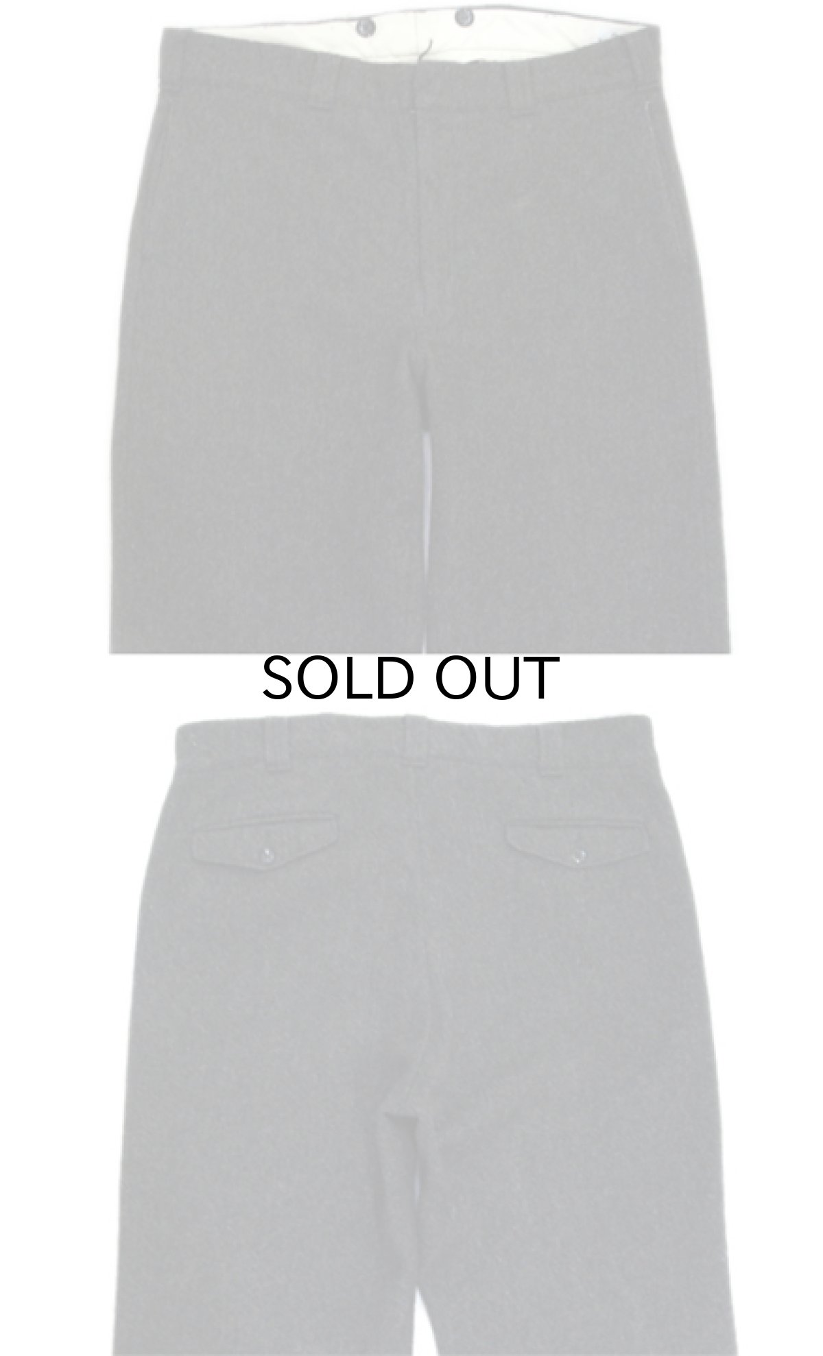 画像4: 1980's WOOLRICH Hrringbone Weave Wool Trousers Charcoal Grey size w 38 inch (4)