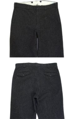 画像4: 1980's WOOLRICH Hrringbone Weave Wool Trousers　Charcoal Grey　size w 38 inch (4)