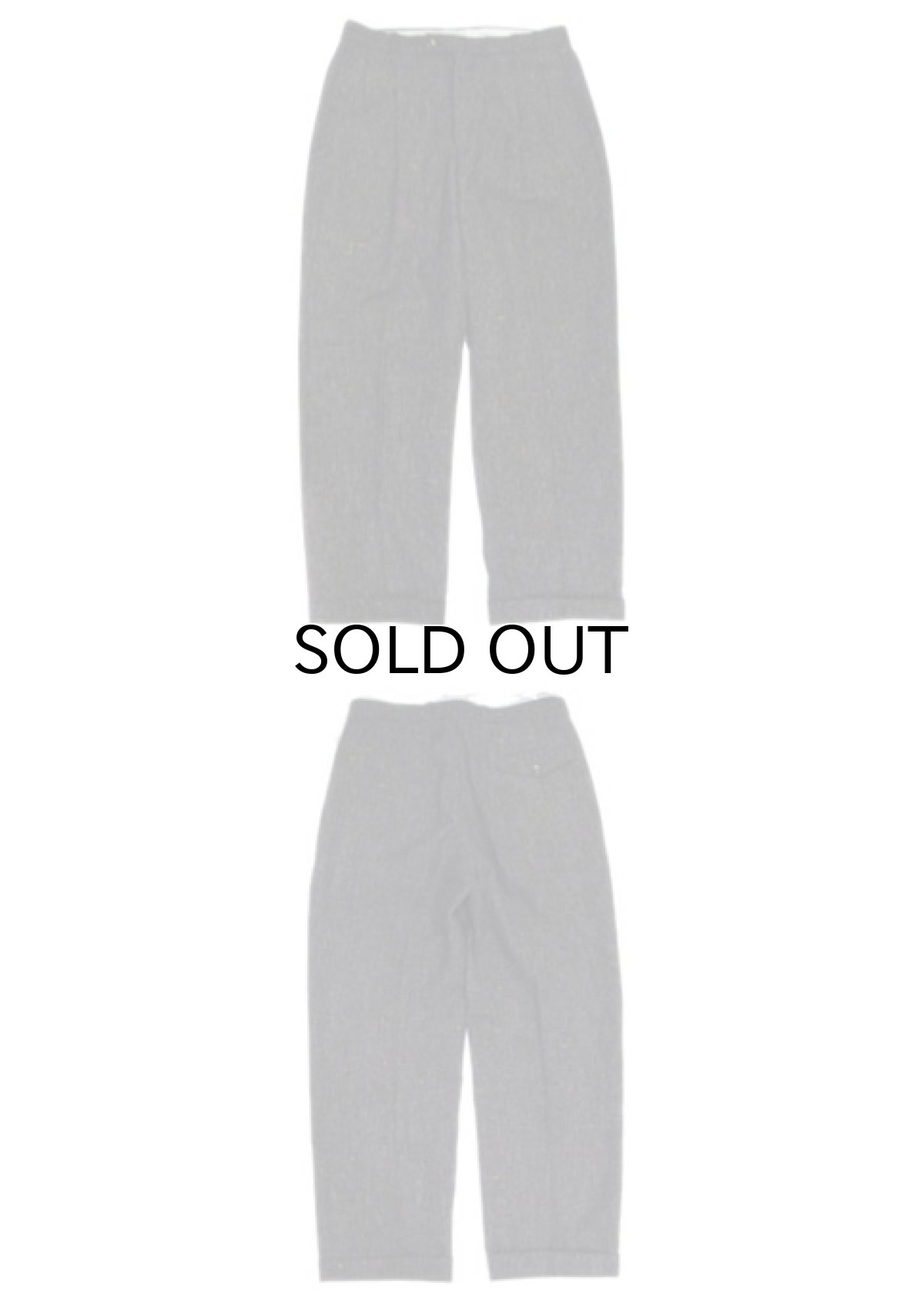 画像2: 1980's SERGIO Two‐Tuck Nep Wool Trousers　BROWN　size w 30.5 inch  (2)