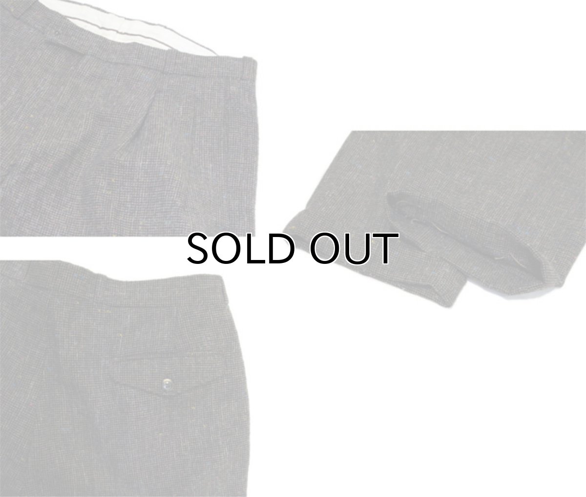 画像5: 1980's SERGIO Two‐Tuck Nep Wool Trousers　BROWN　size w 30.5 inch  (5)