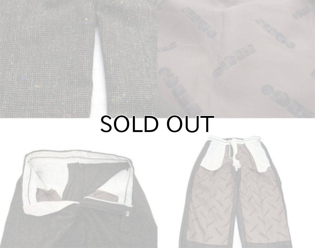 画像4: 1980's SERGIO Two‐Tuck Nep Wool Trousers　BROWN　size w 30.5 inch  (4)