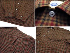 画像5: 1960's PILGRIM" L/S Wool Box Shirts　Brown / Maroon / Black　size M - L (表記 M 15 - 15 1/2) (5)