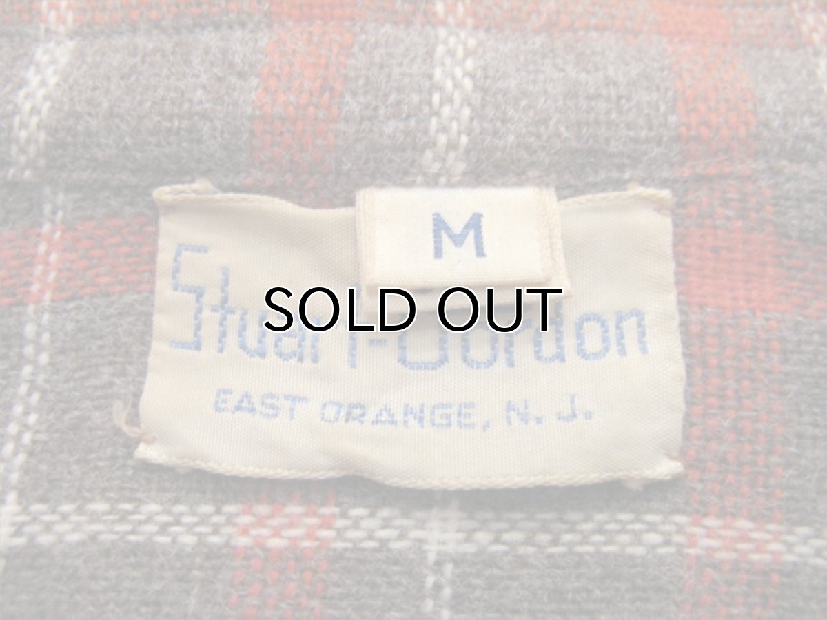 画像4: ~1950's "Stuart-Gordon" L/S Wool Box Shirts　Brown / Orange　size M - L (表記 M) (4)