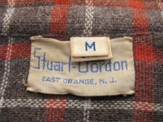 画像4: ~1950's "Stuart-Gordon" L/S Wool Box Shirts　Brown / Orange　size M - L (表記 M) (4)