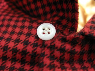 画像2: 1950's~ "Fruit of the Loom" Hound's tooth Flannel Box Shirts DEAD STOCK　RED　size M (表記 M 15 - 15 1/2)