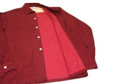 画像5: 1950's~ "Fruit of the Loom" Hound's tooth Flannel Box Shirts DEAD STOCK　RED　size M (表記 M 15 - 15 1/2) (5)