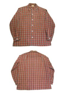 画像5: ~1950's "Stuart-Gordon" L/S Wool Box Shirts　Brown / Orange　size M - L (表記 M) (5)