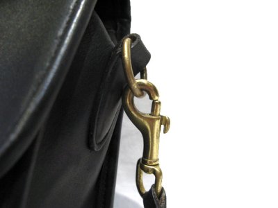画像2: 1980-90's OLD COACH Leather Shoulder Bag with Handle　BLACK　 made in USA