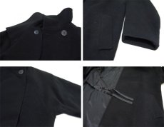 画像5: 1980's~ Christian Dior Melton Wool Design Long Coat　BLACK　size M - L (表記 6) (5)