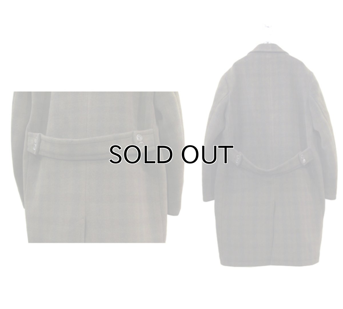 画像2: 1960's "Macintosh" Melton Wool Single Coat　OLIVE / BROWN / BLACK　size M - L (表記 不明) (2)