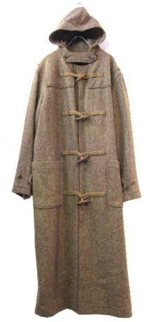 画像1: POLO SPORT Tweed Wool Duffle Coat　BROWN　size M - L (表記 M) (1)