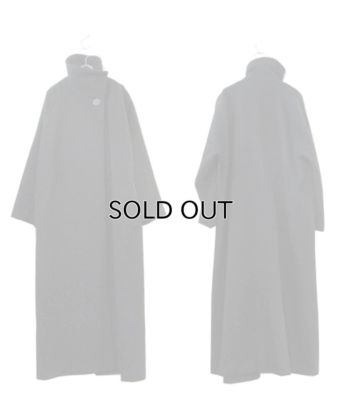 画像2: 1980's~ Christian Dior Melton Wool Design Long Coat　BLACK　size M - L (表記 6) (2)