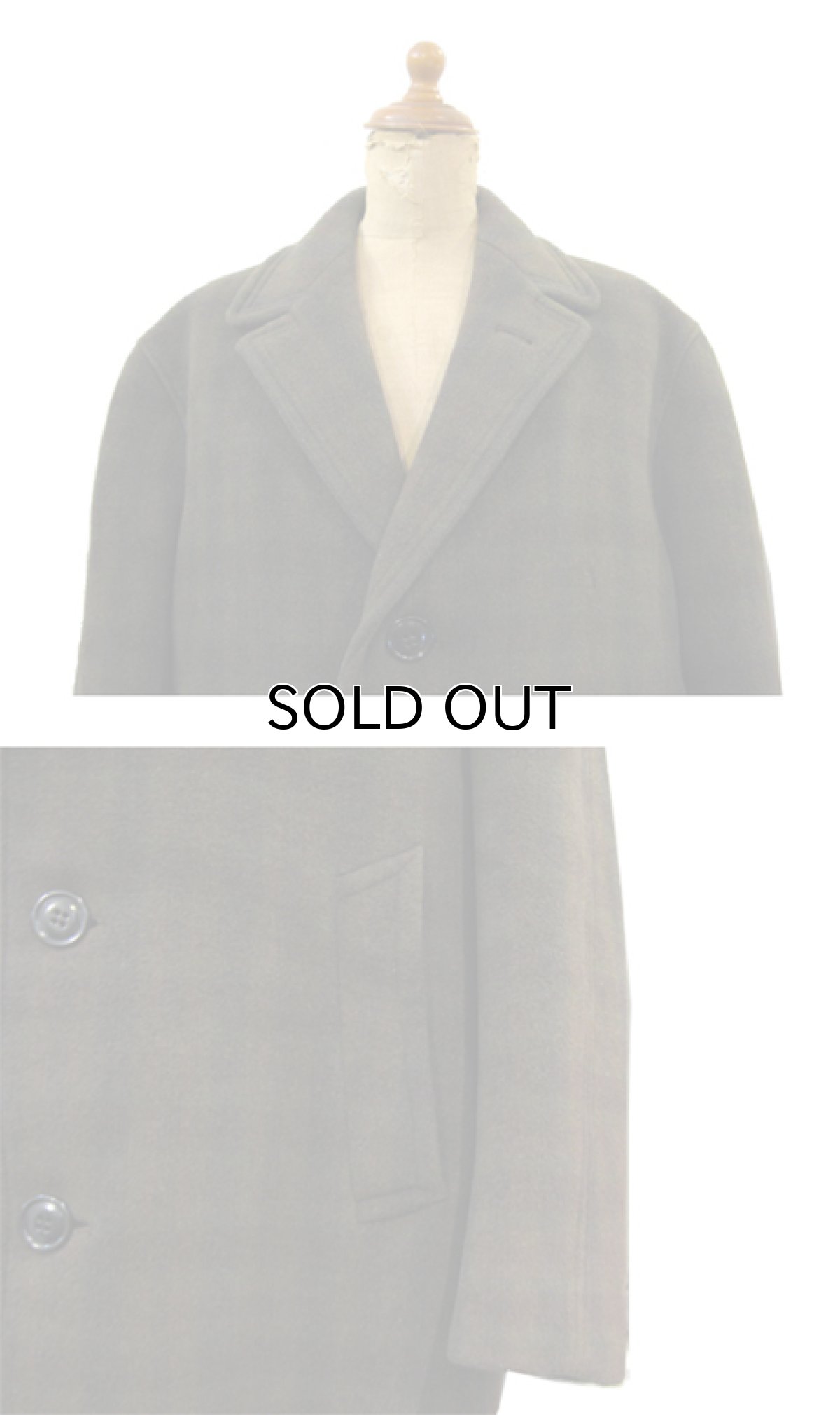 画像3: 1960's "Macintosh" Melton Wool Single Coat　OLIVE / BROWN / BLACK　size M - L (表記 不明) (3)