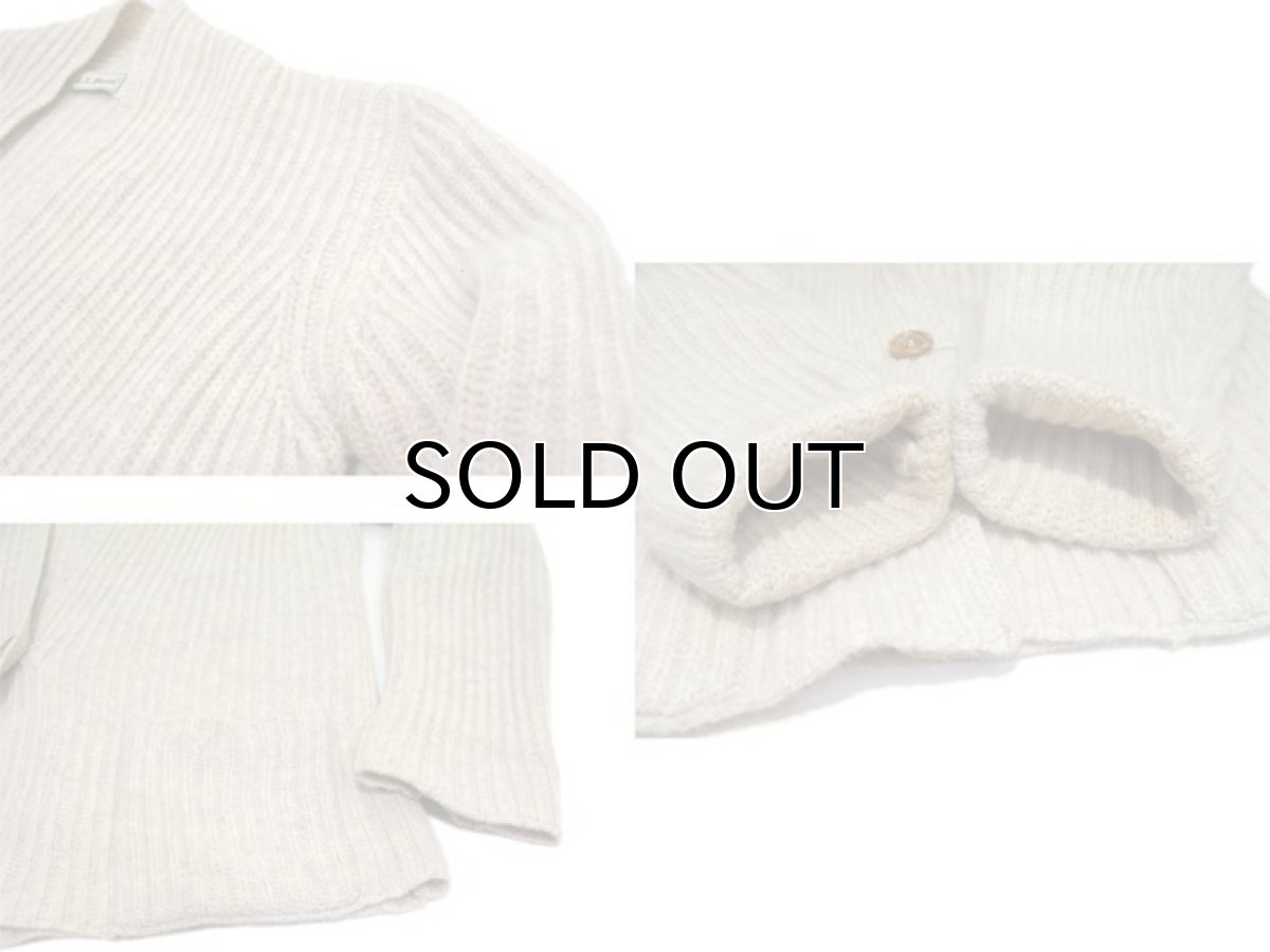 画像4: 1980's~ "L.L.Bean" Shetland Wool Cardigan　NATURAL　size M - L (表記 M) (4)