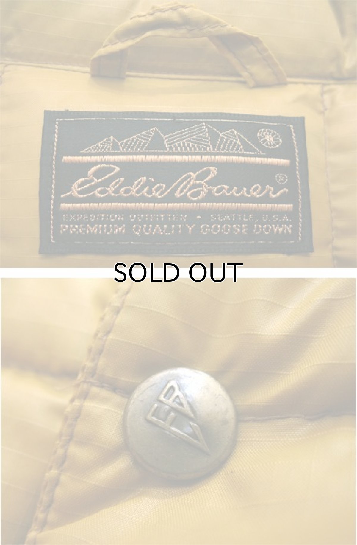 画像3: 1980's "Eddie Bauer" Stand Collar Goose Down Jacket Mustard size M (表記 不明) (3)