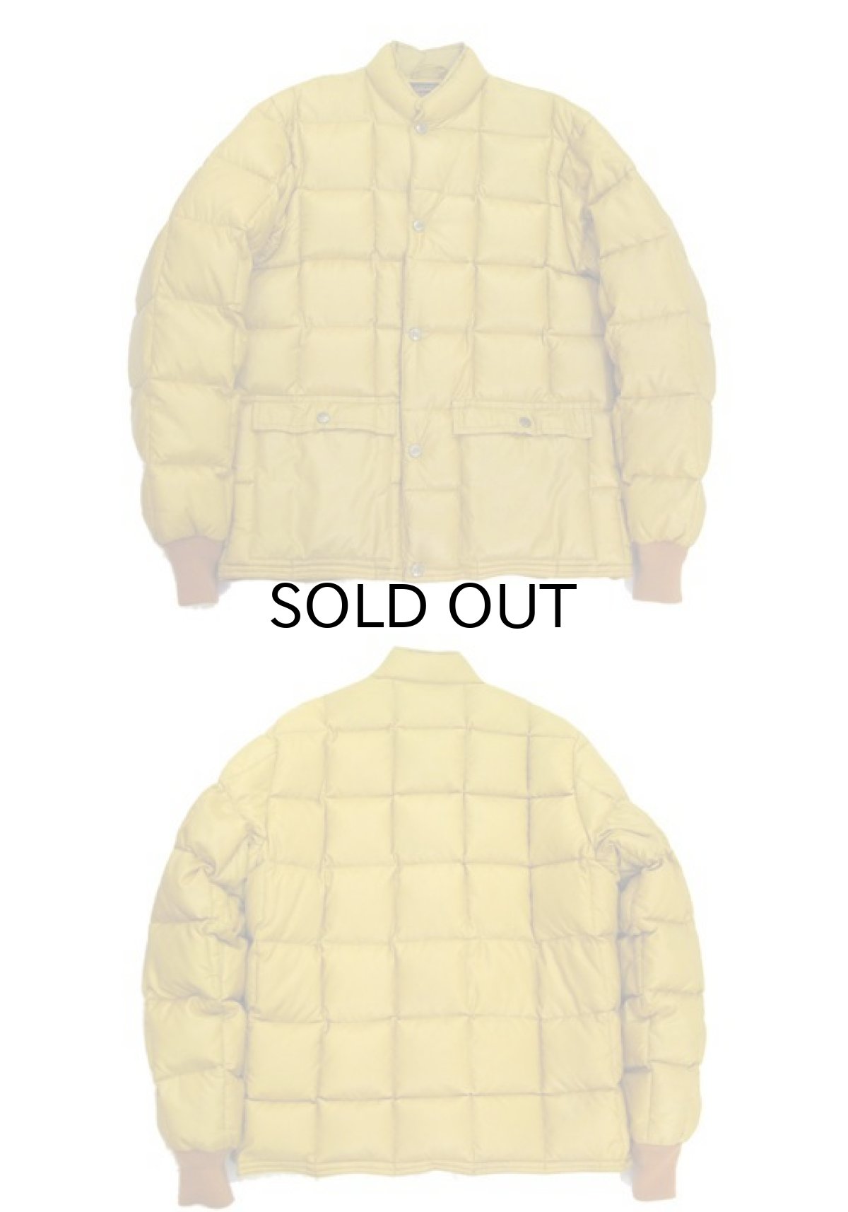 画像2: 1980's "Eddie Bauer" Stand Collar Goose Down Jacket Mustard size M (表記 不明) (2)