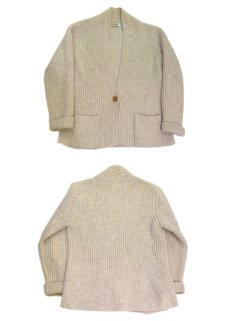 画像2: 1980's~ "L.L.Bean" Shetland Wool Cardigan　NATURAL　size M - L (表記 M) (2)