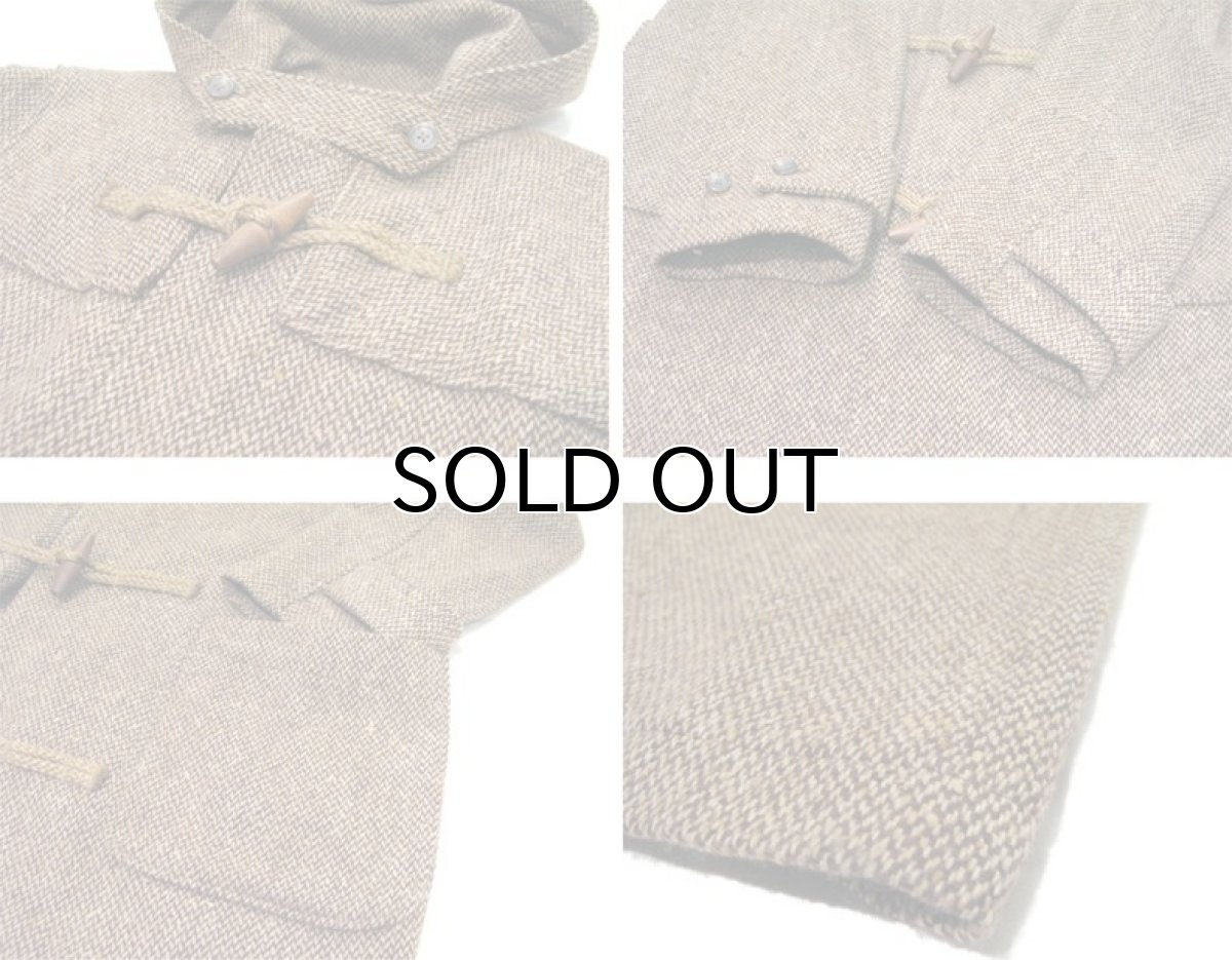 画像5: POLO SPORT Tweed Wool Duffle Coat BROWN size M - L (表記 M) (5)