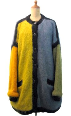 画像1: 1980-90's " YORN BOUTIQUE " Kid Mohair Crazy Color Knit Coat　size Free (表記 M) (1)