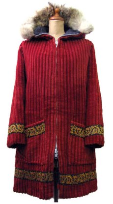 画像1: 1970's Eskimo Parka Coat  BURGUNDY　size S 位 (表記 無し) (1)