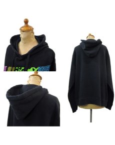 画像2: NIKE Print Sweat Parka　BLACK　size S - M (表記 M) (2)