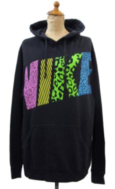 画像1: NIKE Print Sweat Parka　BLACK　size S - M (表記 M) (1)