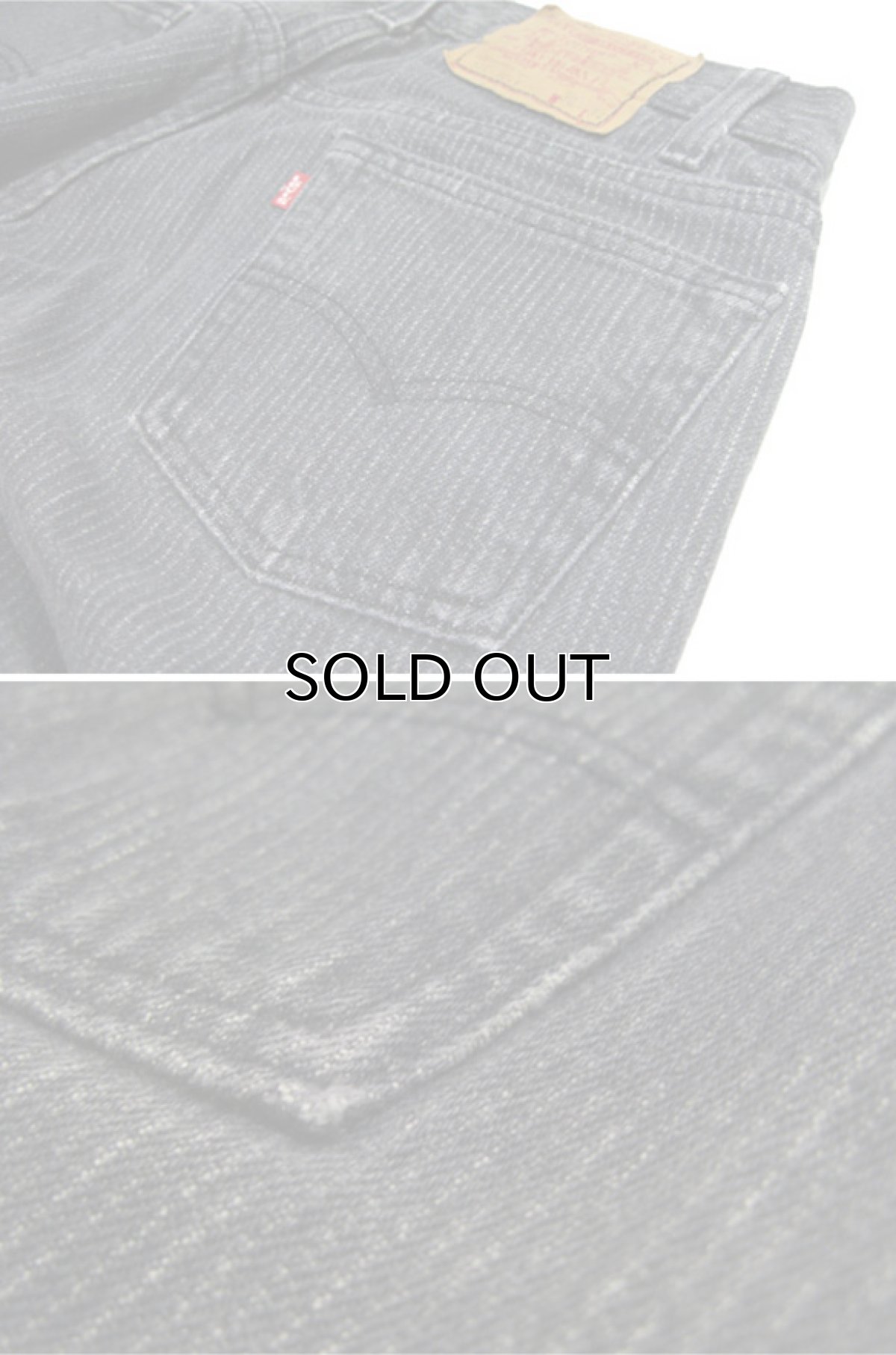 画像5: 1990's "Levi's 501 Chemical Wash Stripe Denim Pants Black Denim size w 30 inch (表記 30 x 34) (5)