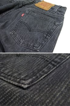 画像5: 1990's "Levi's 501 Chemical Wash Stripe Denim Pants　Black Denim　size w 30 inch (表記 30 x 34) (5)