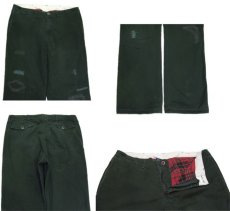 画像3: "Polo by Ralph Lauren" Hand Repair Design Cotton Trousers　Dark Green / Tartan Check　size w 34 inch (表記 32 x 34) (3)