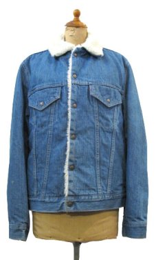 画像1: 1980's  Levi's 70605-0213 Denim Boa Jacket 2-Pockets　size M  (表記 40) (1)