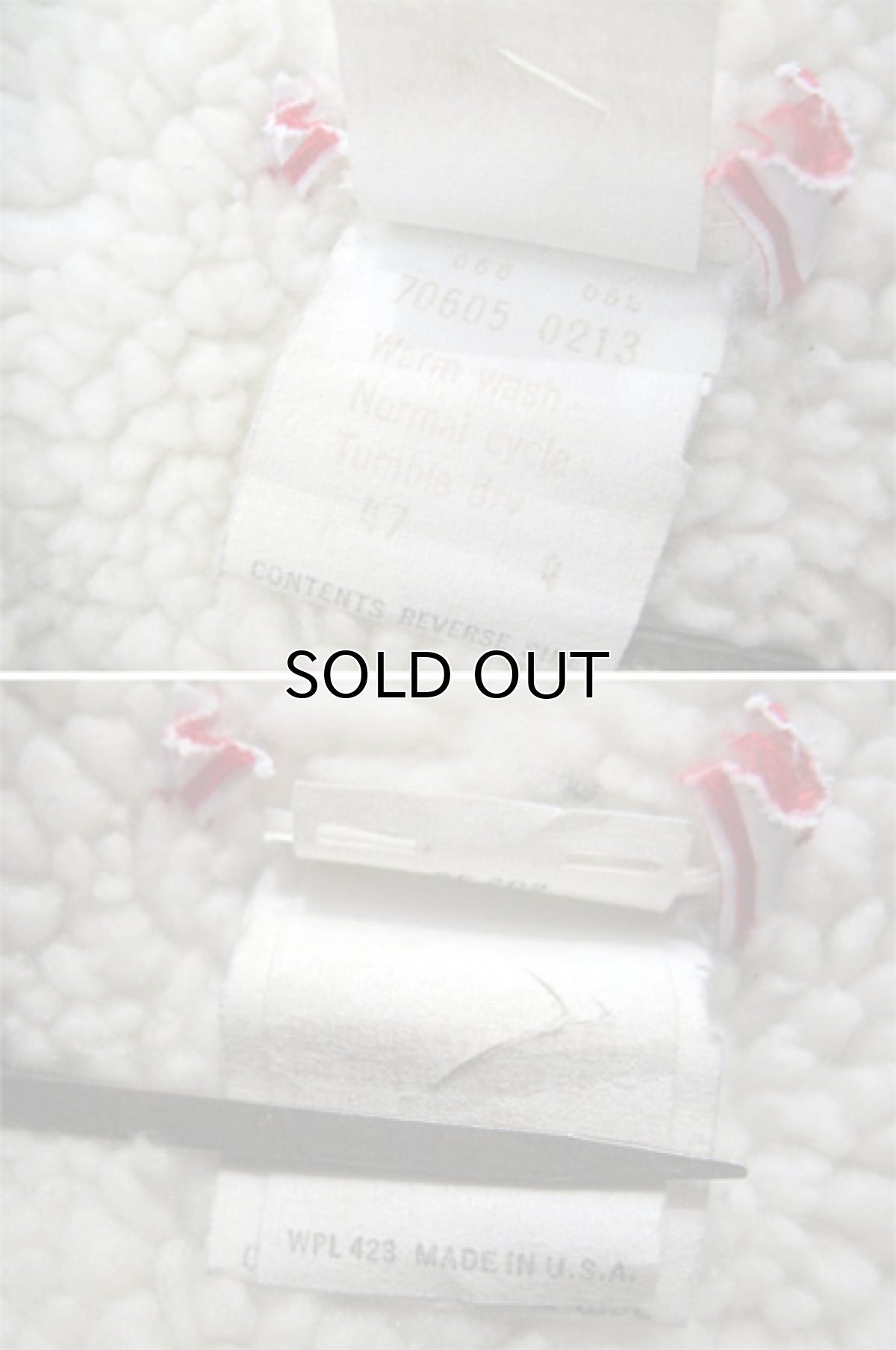 画像4: 1980's  Levi's 70605-0213 Denim Boa Jacket 2-Pockets　size M  (表記 40) (4)