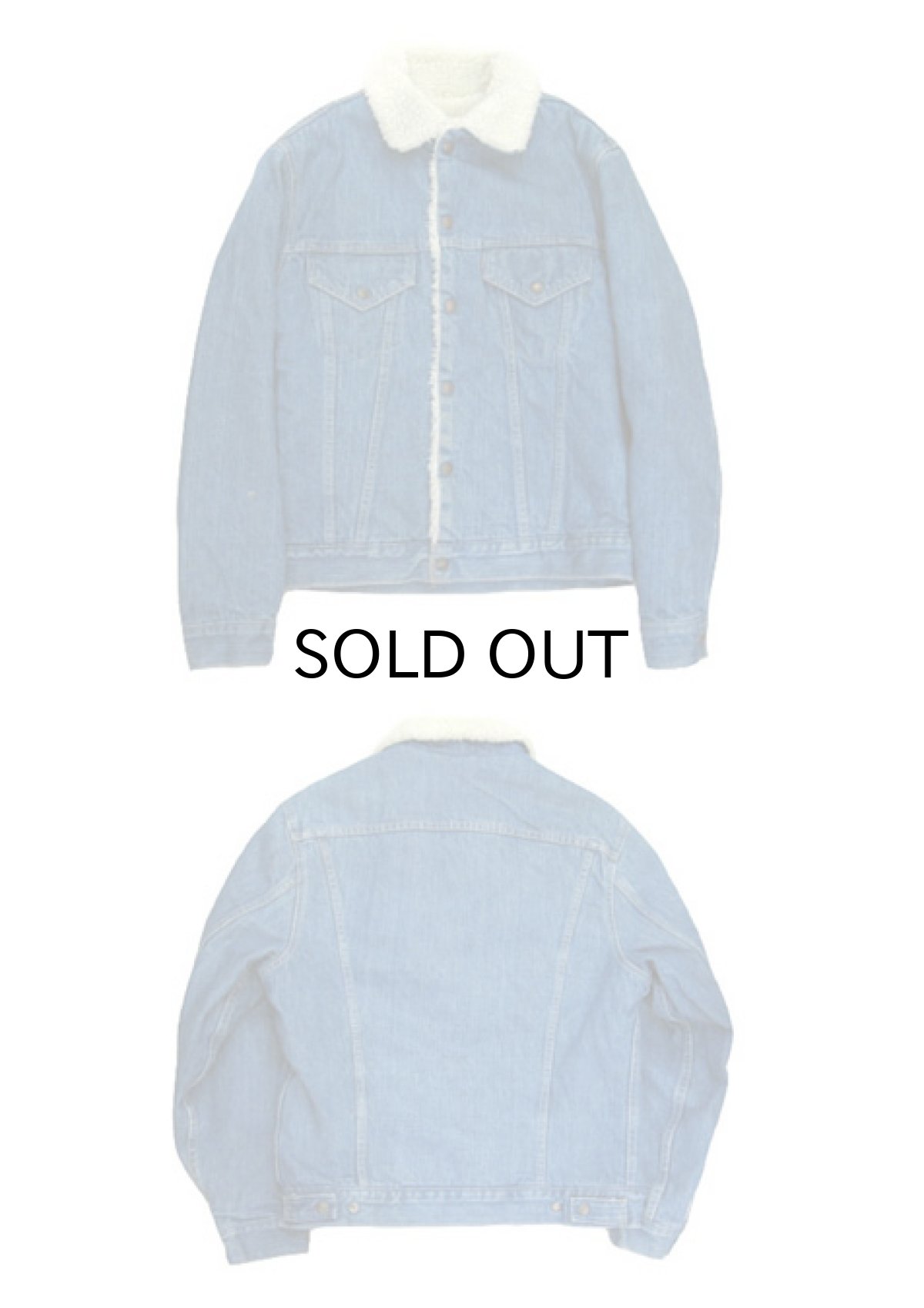 画像3: 1980's  Levi's 70605-0213 Denim Boa Jacket 2-Pockets　size M  (表記 40) (3)