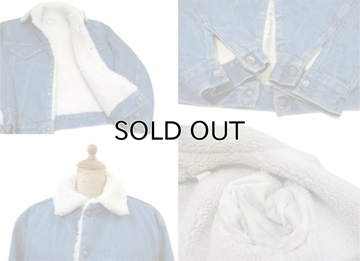 画像5: 1980's  Levi's 70605-0213 Denim Boa Jacket 2-Pockets　size M  (表記 40) (5)