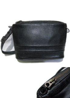 画像2: 1950's Emboss Leather Hand Bag　BLACK (2)