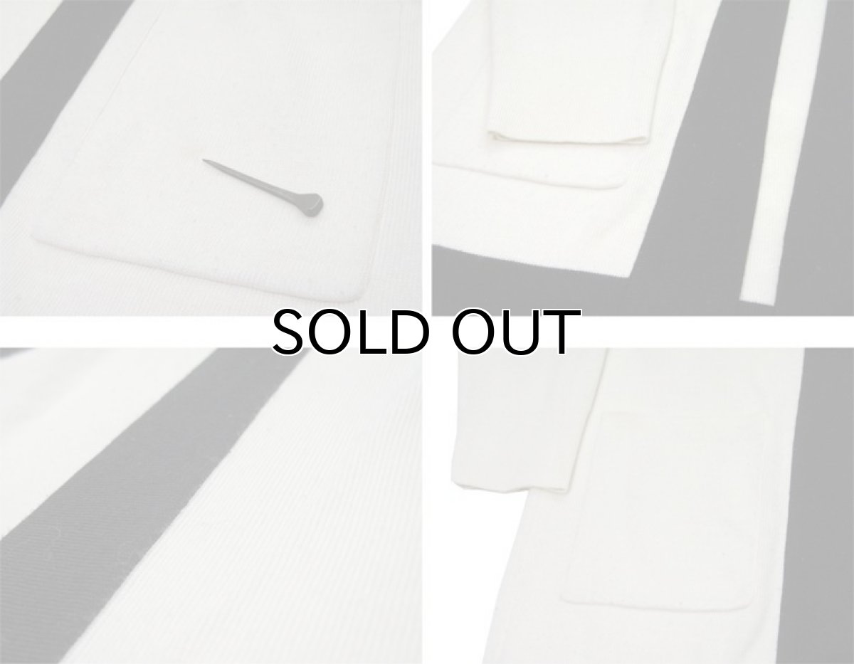 画像5: 1980's "Pierre Cardin" Wool Mix Trim Cardigan　White / Black　size L (表記 M) (5)