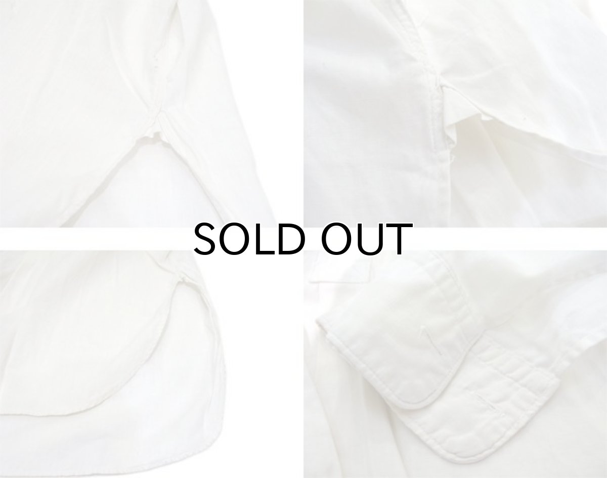 画像5: 1940's CC41 "Mentox" L/S Pullover Shirts -made in England- WHITE size M (表記 不明) (5)