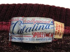 画像3: 1940-50's "Catalina" Wool Nordic Sweater　Burgundy　size S - M (表記 不明) (3)