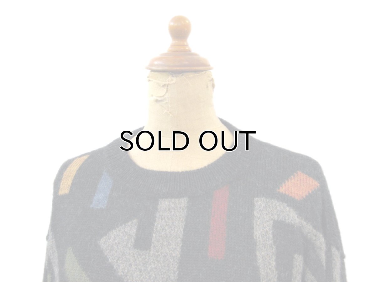 画像5: "WALIKI" Alpaca Hair Crew Neck Sweater 総柄 size L (表記 L) (5)