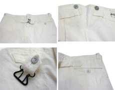 画像5: 1940-50's French Military Linen Hospital Trousers Dead Stock one-washed　WHITE　size waist 33~36 inch (表記 不明) (5)